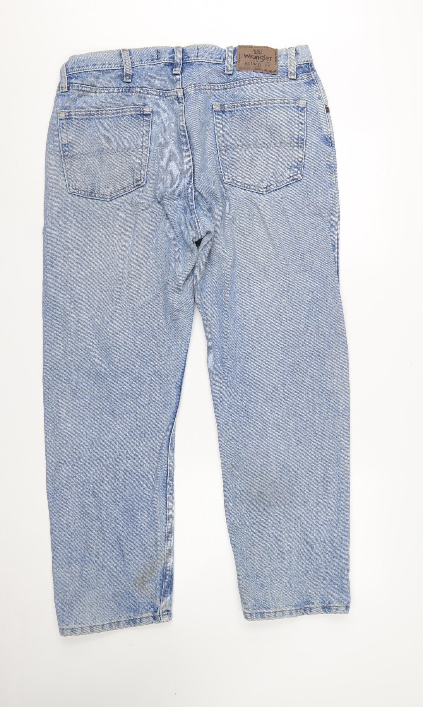 Wrangler Authentics Men's Blue 36x29 Straight Leg Denim Jeans
