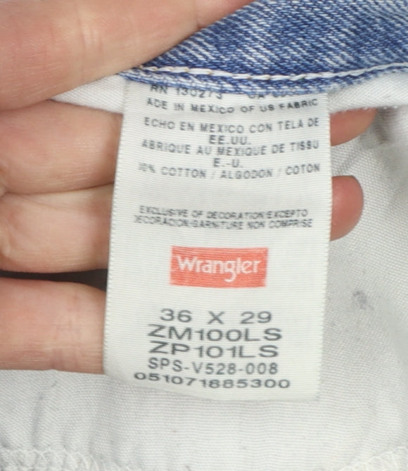Wrangler Authentics Men's Blue 36x29 Straight Leg Denim Jeans