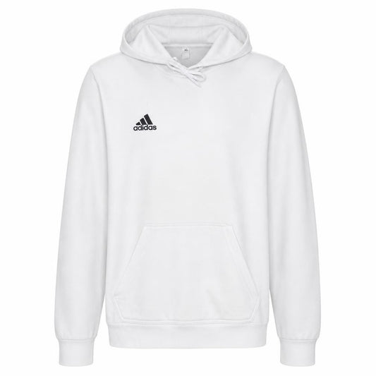 Adidas Men's White Pullover Hoodie Size S Sports Fleece Sweatshirt