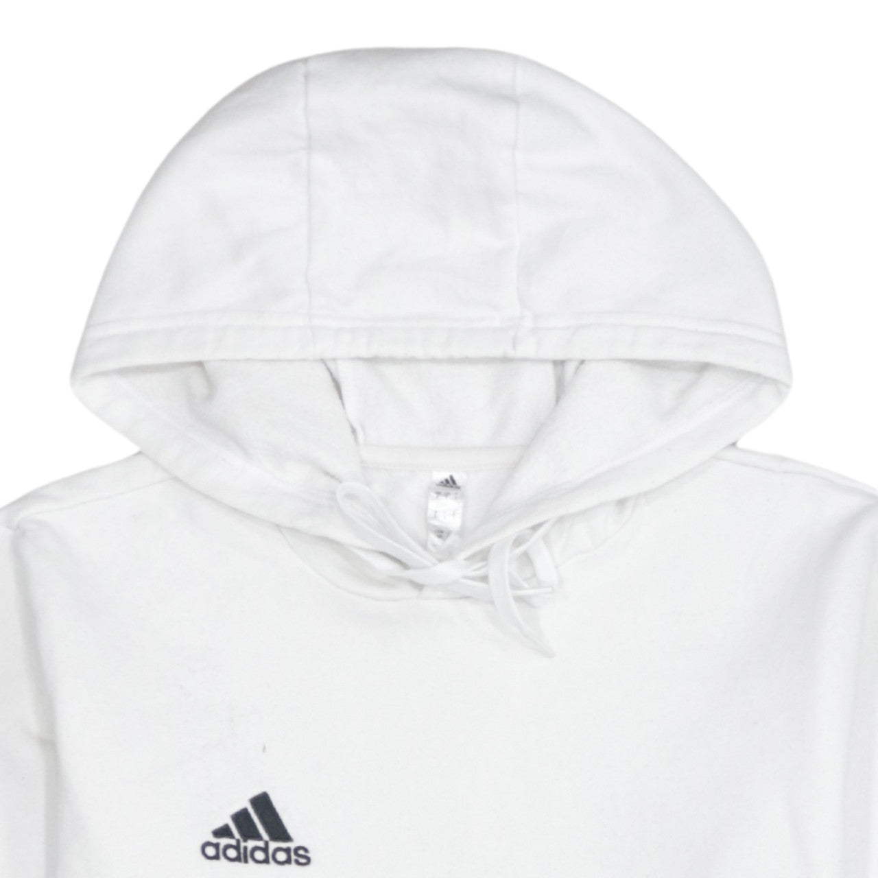 Adidas Men's White Pullover Hoodie Size S Sports Fleece Sweatshirt