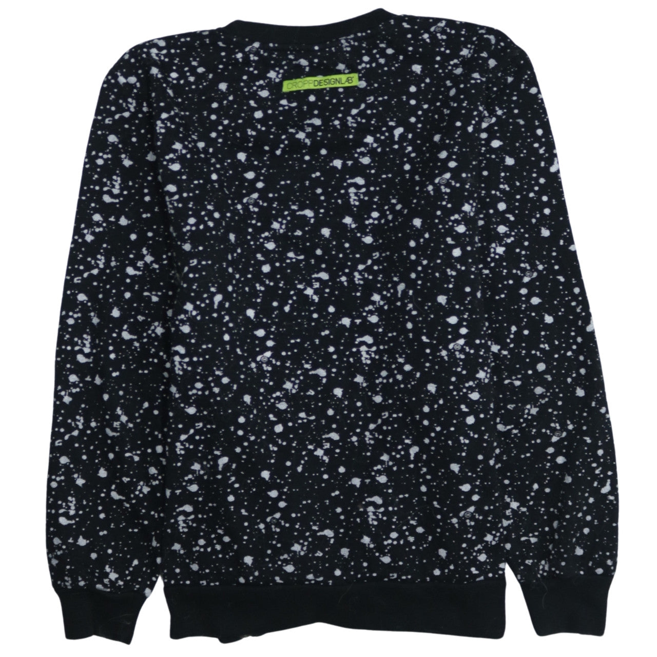 Cropp Men Black Graphic Print Sweatshirt Small Regular Fit Zip