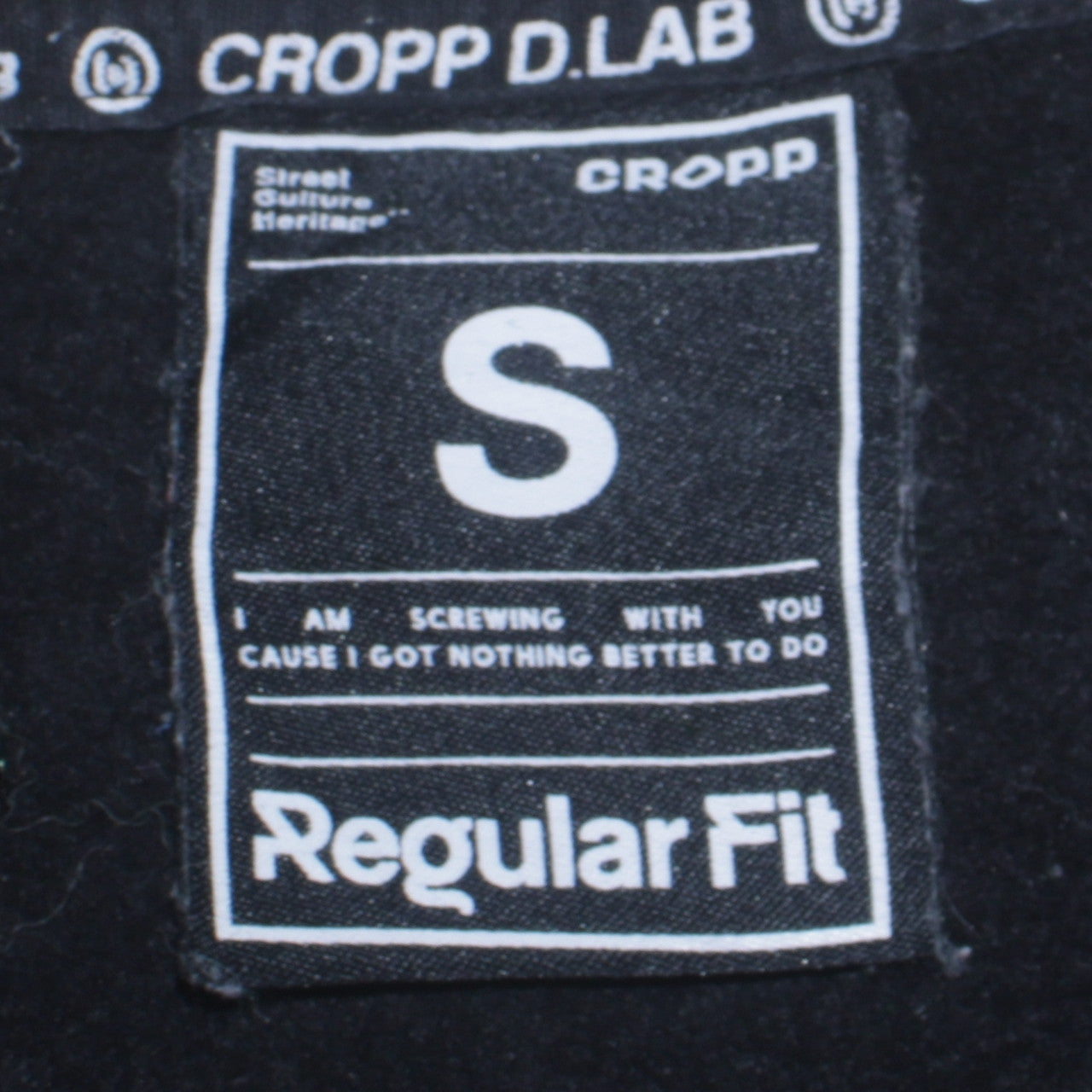 Cropp Men Black Graphic Print Sweatshirt Small Regular Fit Zip