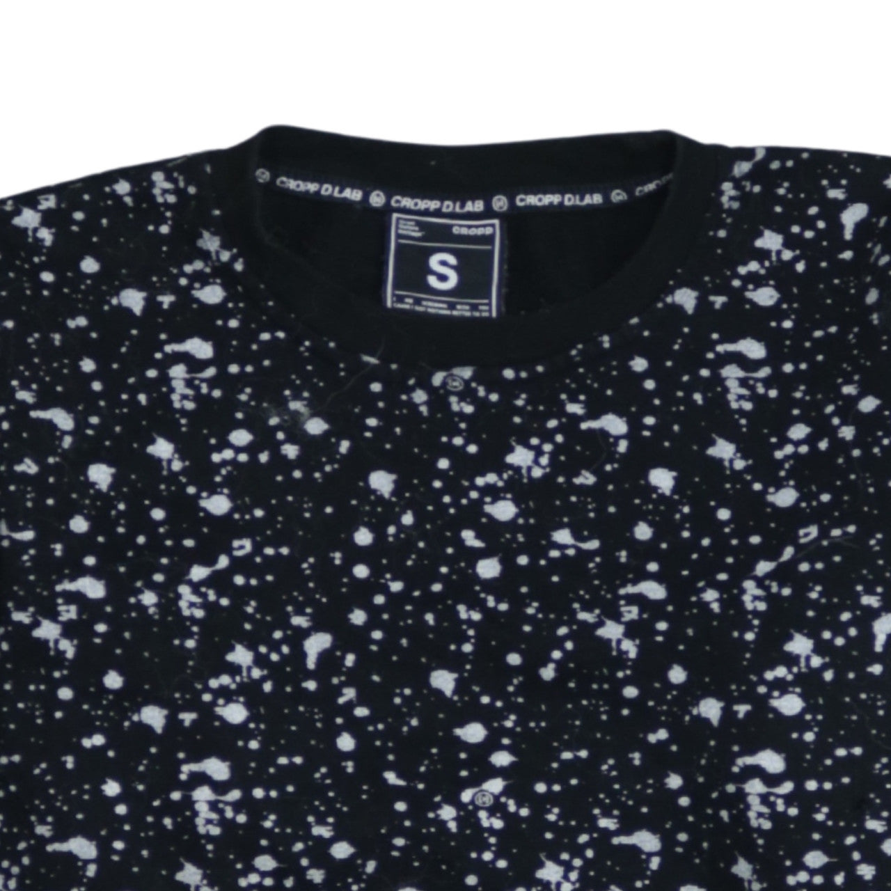 Cropp Men Black Graphic Print Sweatshirt Small Regular Fit Zip