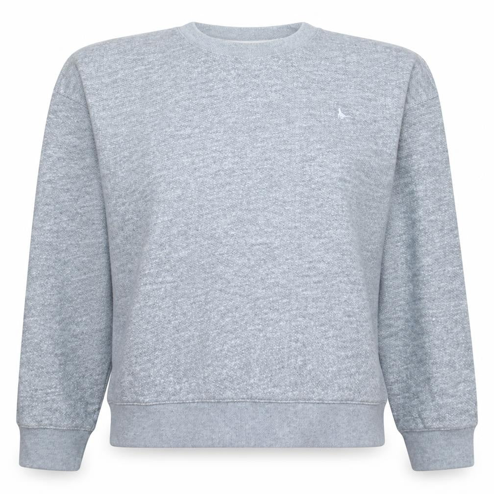 Jack Wills Womens Grey Crew Neck Pullover Sweatshirt UK 12