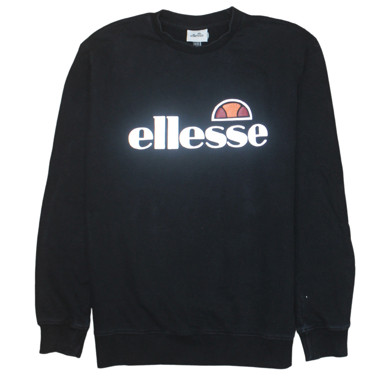 Ellesse Women's Black UK 12 Crew Neck Pullover Sweatshirt