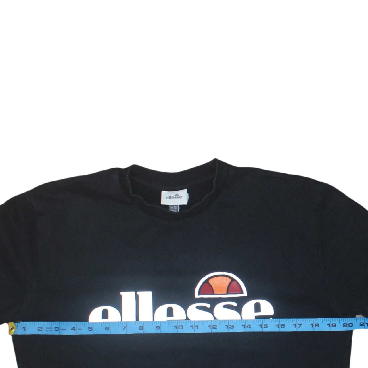 Ellesse Women's Black UK 12 Crew Neck Pullover Sweatshirt