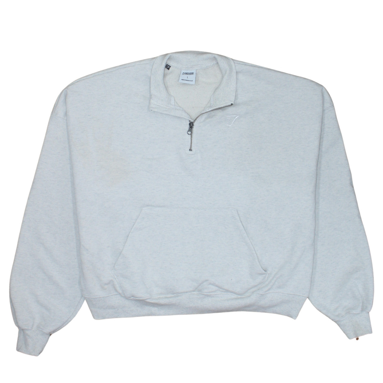 Gymshark Women’s Grey 1/4 Zip Pullover Sweatshirt Size L