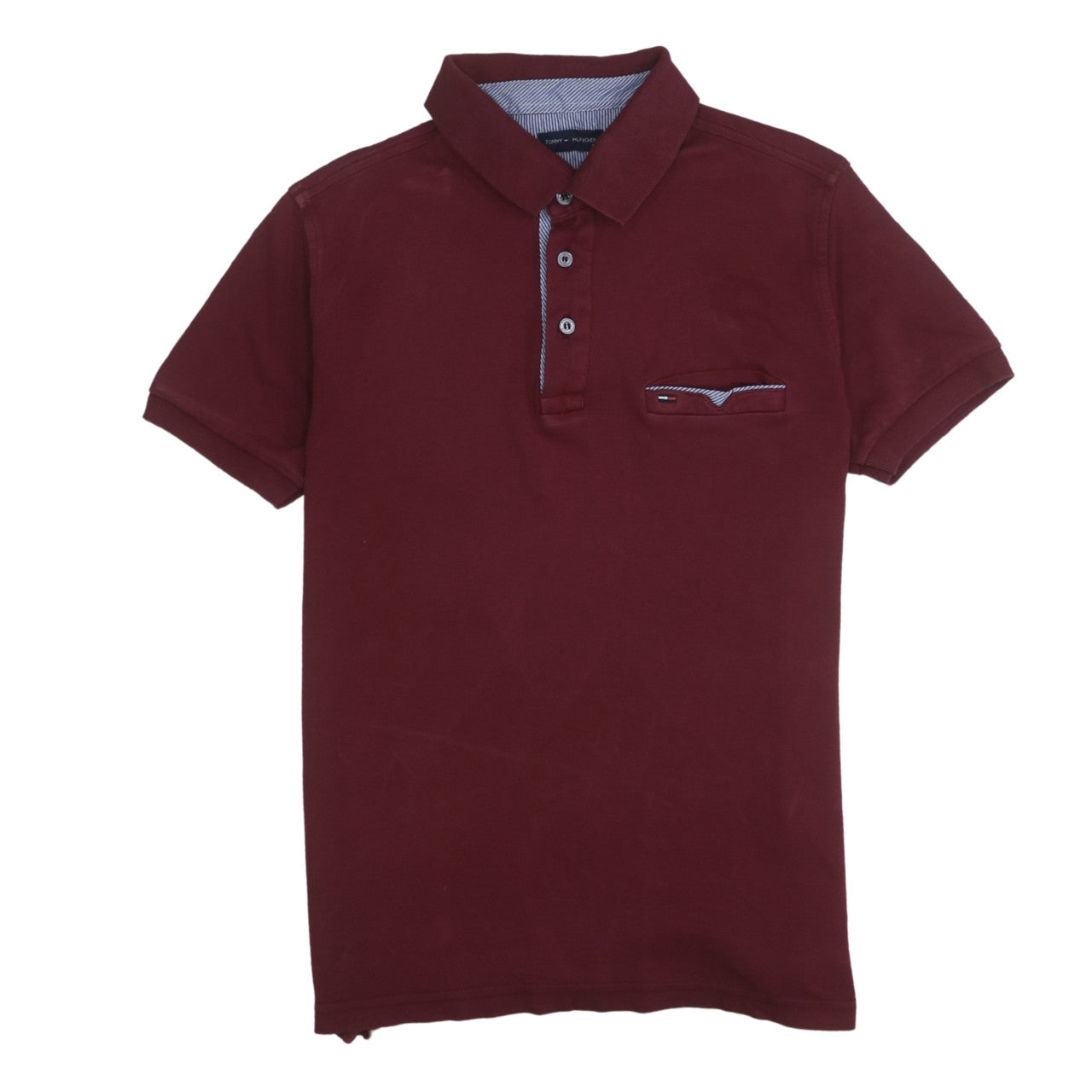 Tommy Hilfiger Men's Red Cotton Polo Shirt Size M Casual Smart