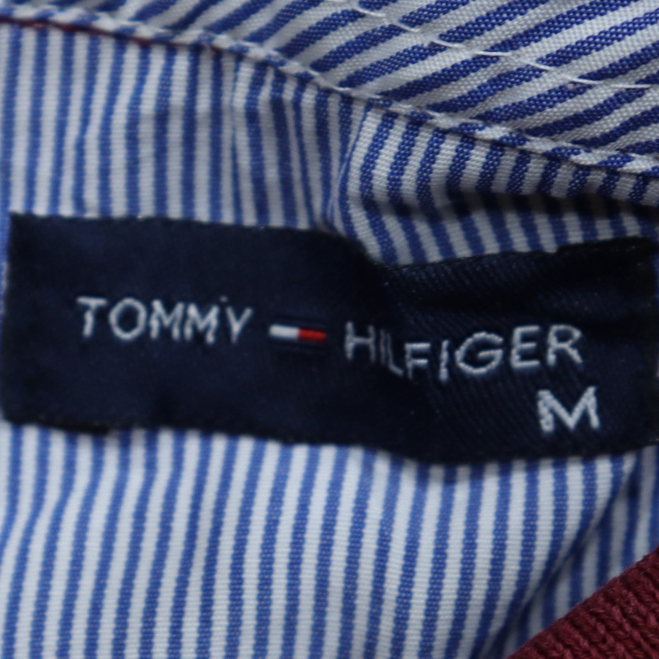 Tommy Hilfiger Men's Red Cotton Polo Shirt Size M Casual Smart