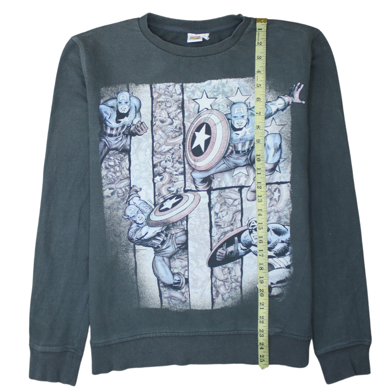 Cedar Wood State Men’s Grey Captain America Comic Sweatshirt L