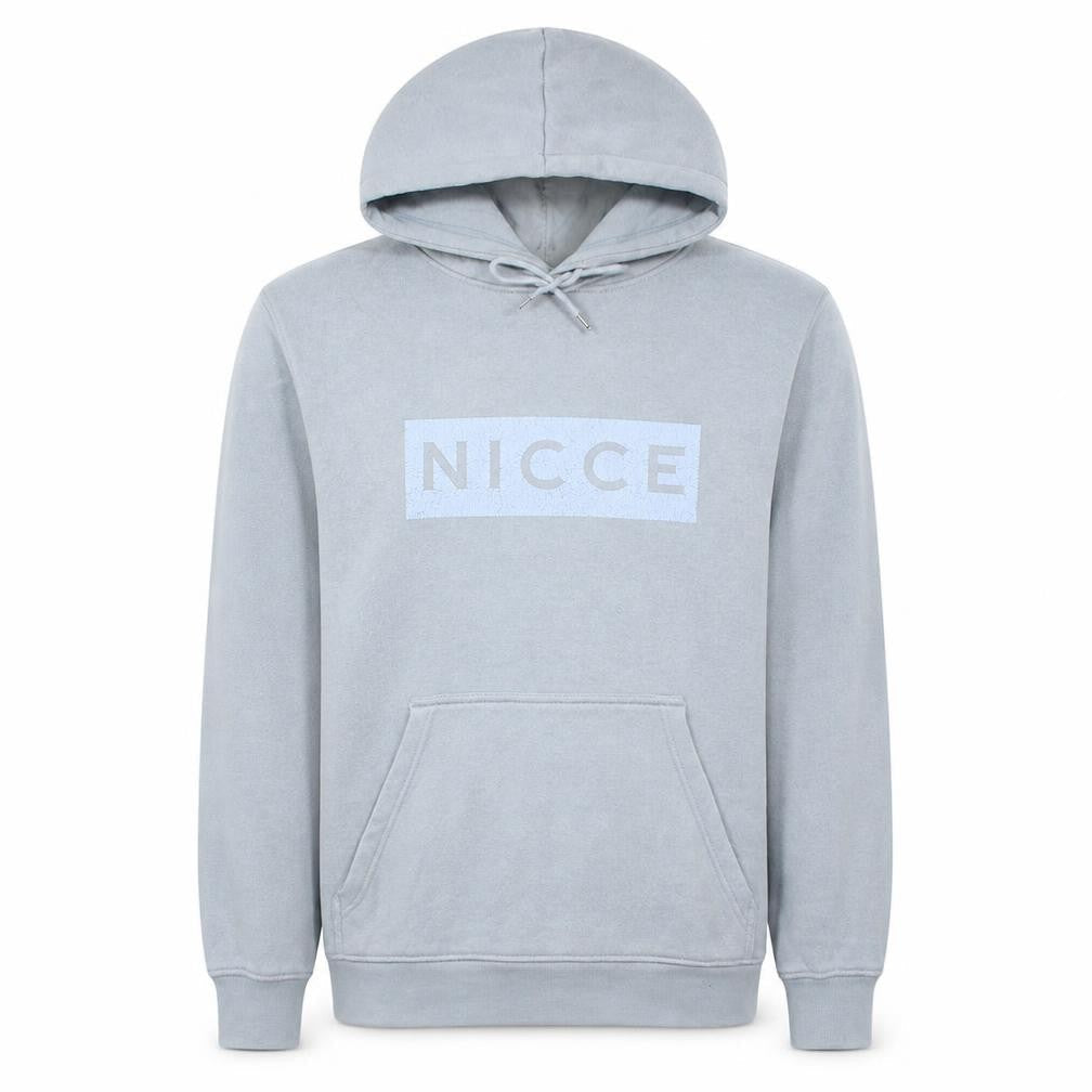 NICCE Men's Grey Pullover Hoodie Medium Classic Fleece Sweatshirt