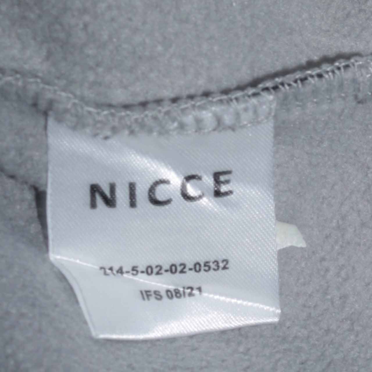 Nicce Men's Grey Pullover Hoodie Medium Classic Fleece Sweatshirt