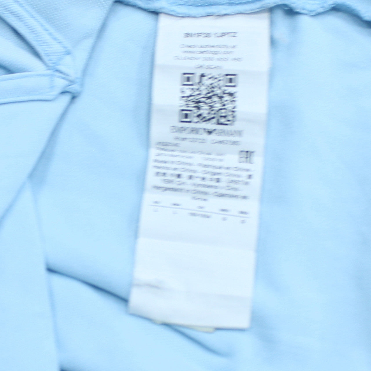 Emporio Armani Men's Blue Slim Fit Cotton Polo Shirt M