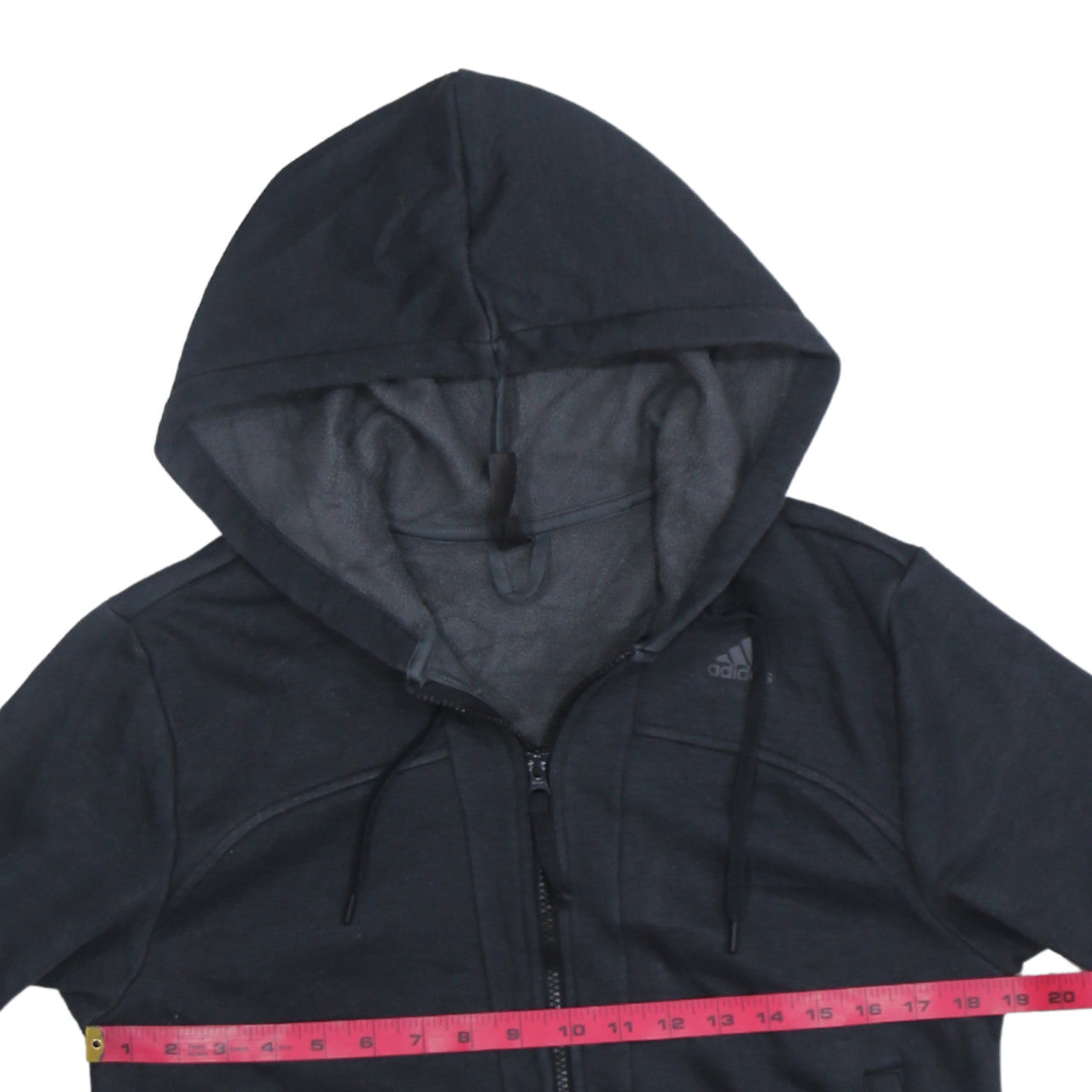 Adidas Womens Black Full Zip Hoodie Sweatshirt M UK 12 Sportswear
