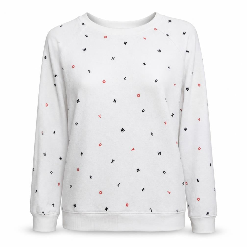 Levi's Womens White Letter Print Pullover Sweatshirt Size S
