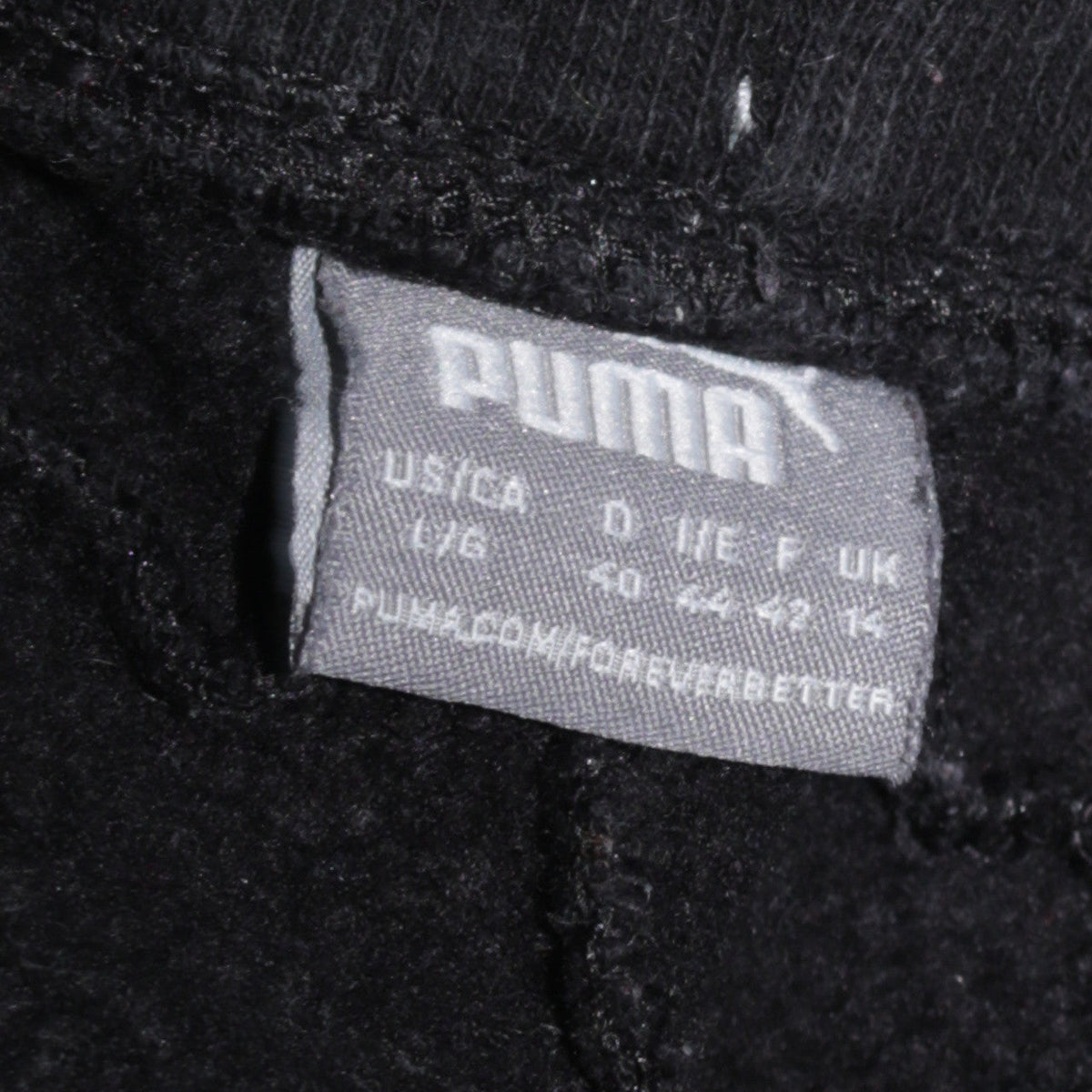 Puma Women's Black Jogger Trousers Size L Comfortable Fleece