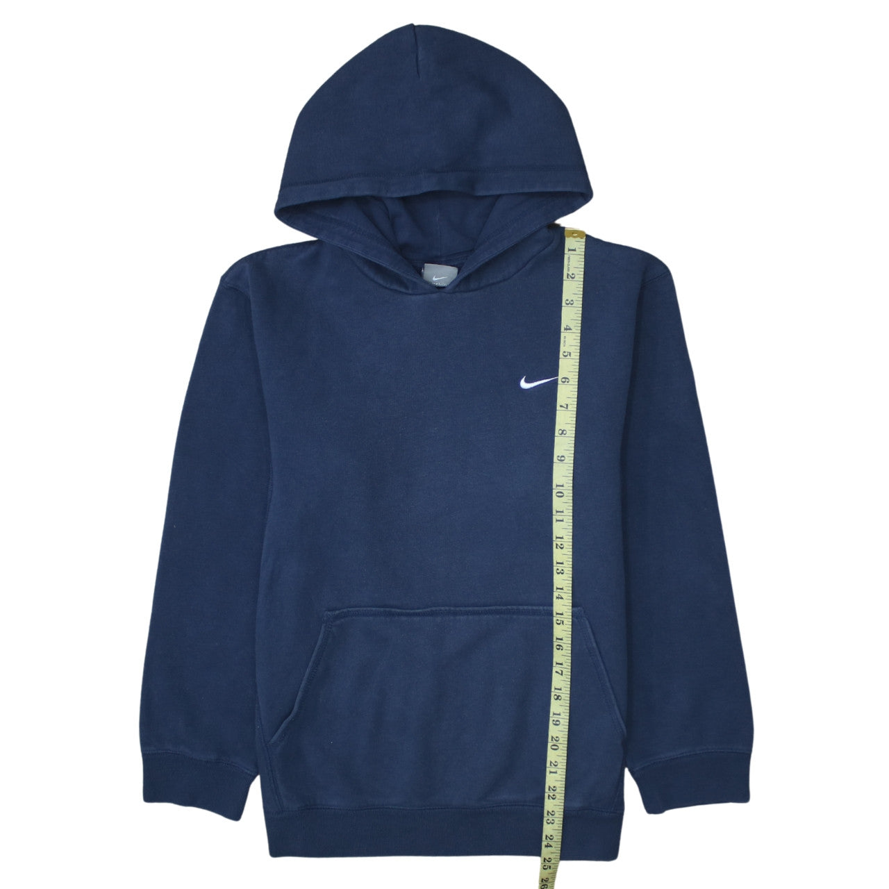 Nike Boys Blue Pullover Hoodie L 13 Years Fleece Logo Regular Fit