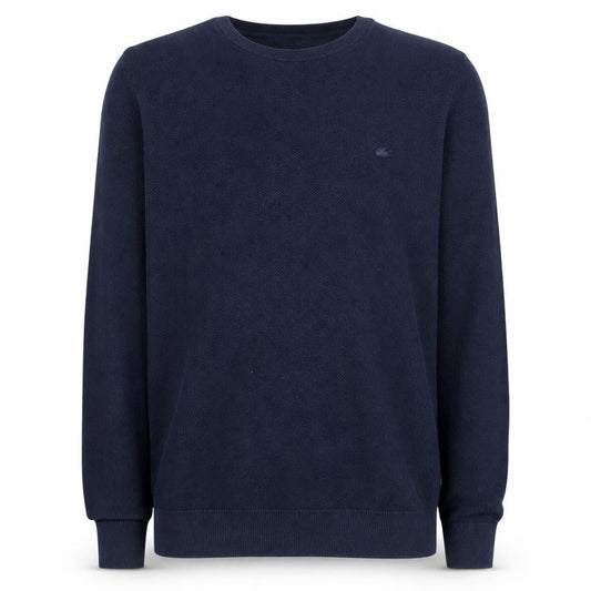 Lacoste Men's Blue Cotton Crew Neck Pullover Jumper Size S