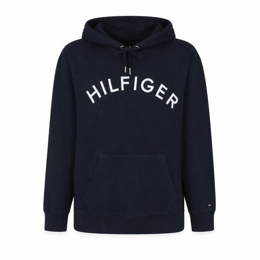 Tommy Hilfiger Women's Navy XS Pullover Hoodie with Logo Design