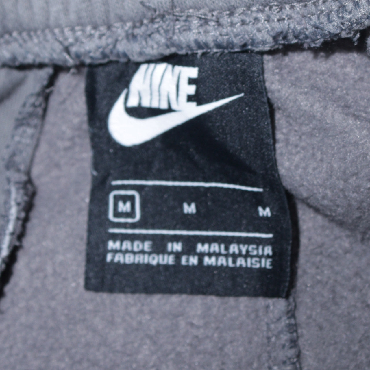 Nike Men Grey Sweatpants Regular Fit Fleece Joggers M