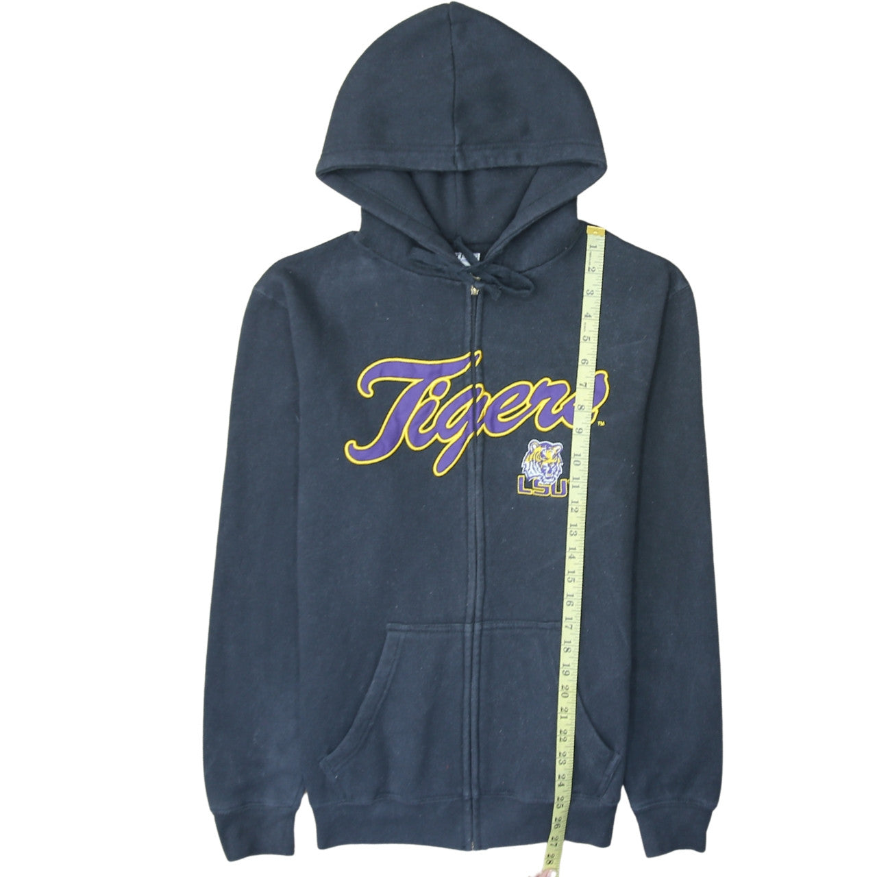 Majestic Men's Black LSU Tigers Full Zip Hoodie Size S