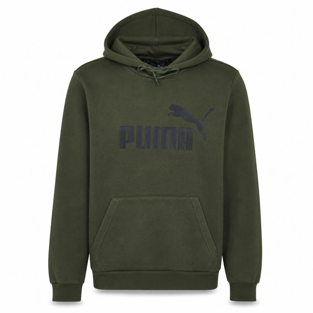 Puma Men's Green Pullover Hoodie Small Regular Fit Fleece Sportswear