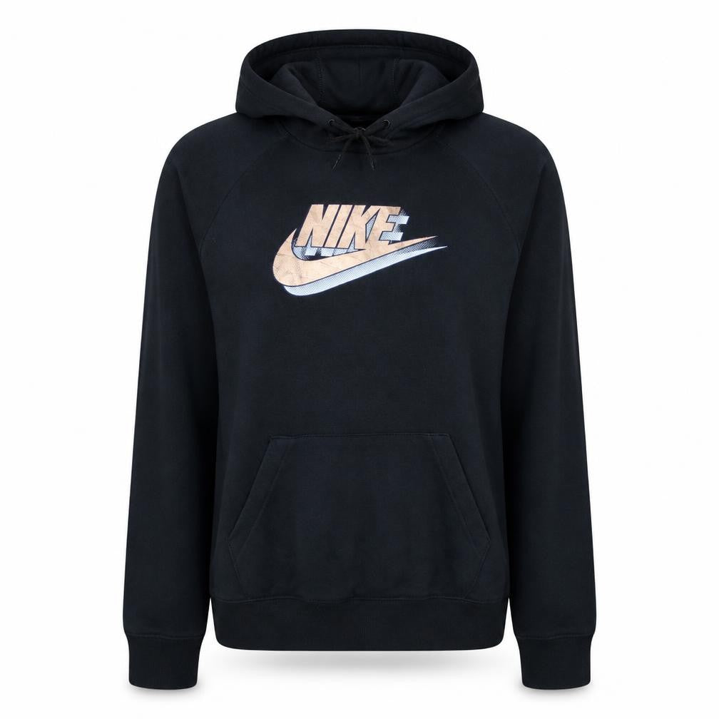 Nike Women Black Pullover Hoodie Medium Graphic Print Logo