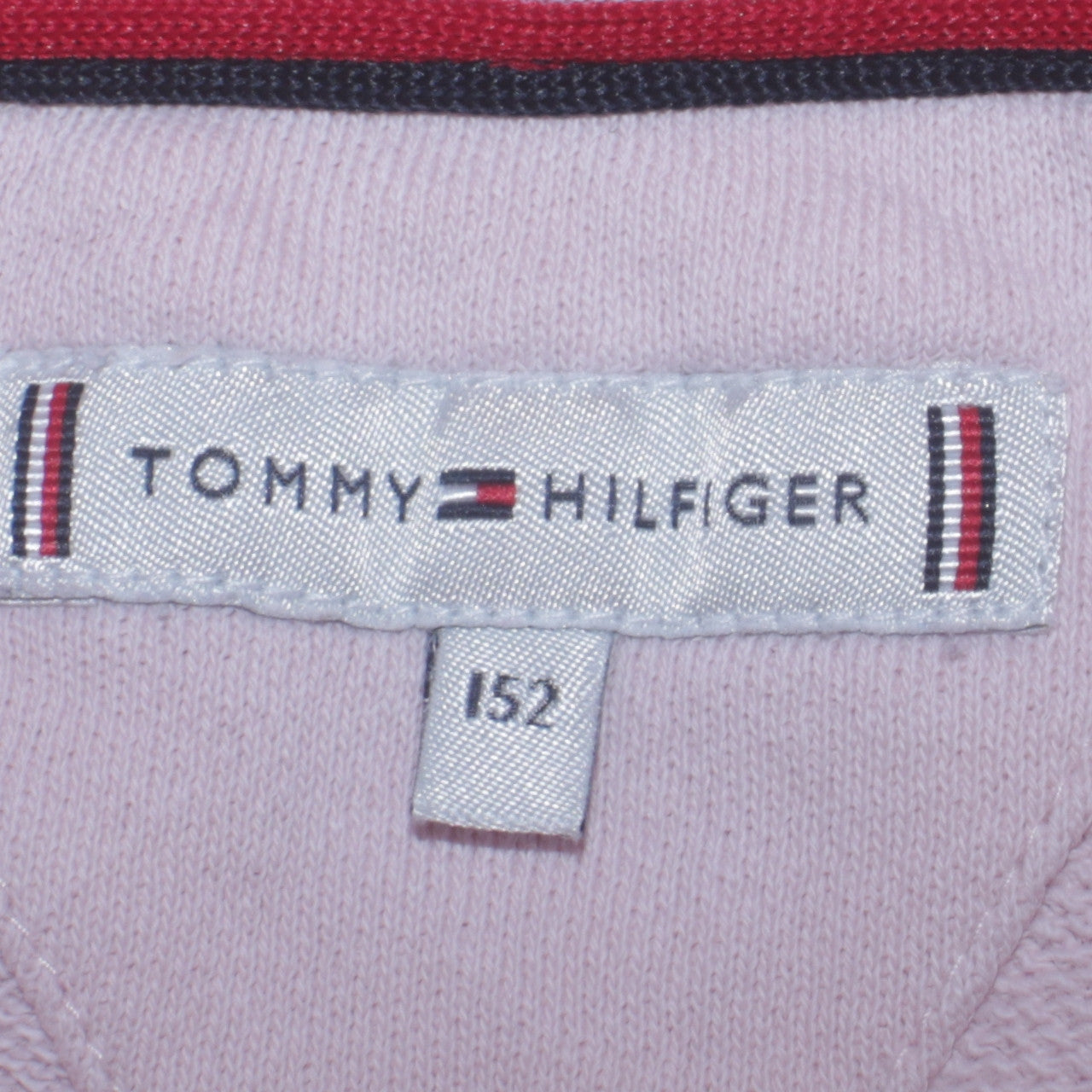Tommy Hilfiger Girls Pink Pullover Hoodie Size 13 Years Logo Sweatshirt