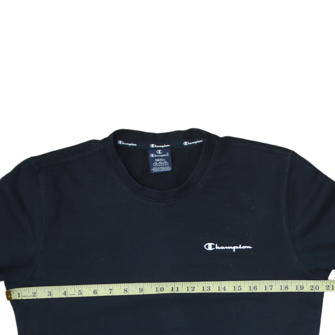 Champion Men's Black Small Pullover Sweatshirt Crew Neck
