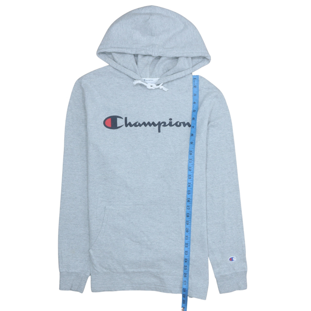 Champion Women’s Grey Pullover Hoodie L Logo Print Casual
