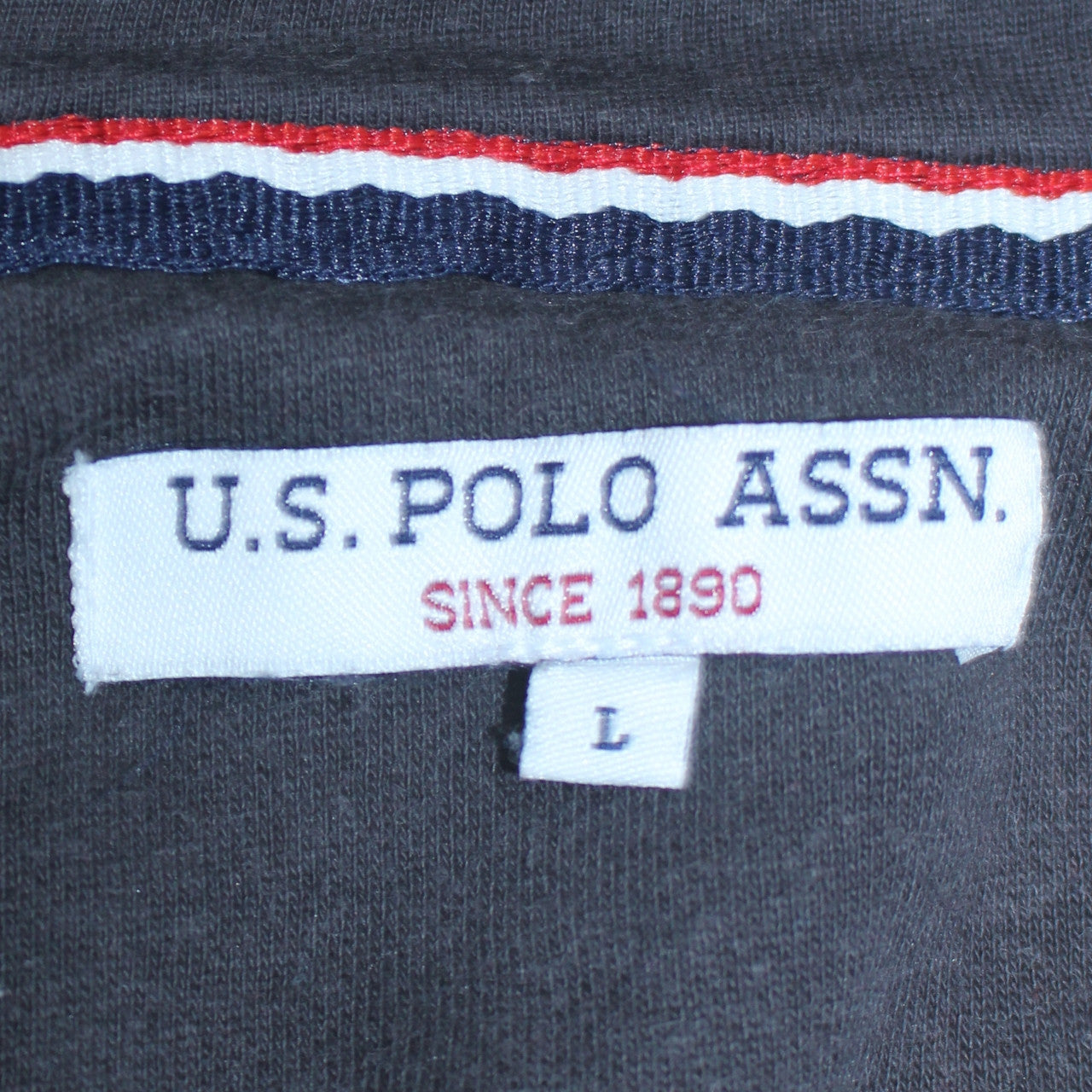 U.S. Polo Assn. Men's Blue 1/2 Zip Hoodie L Classic Cotton Blend