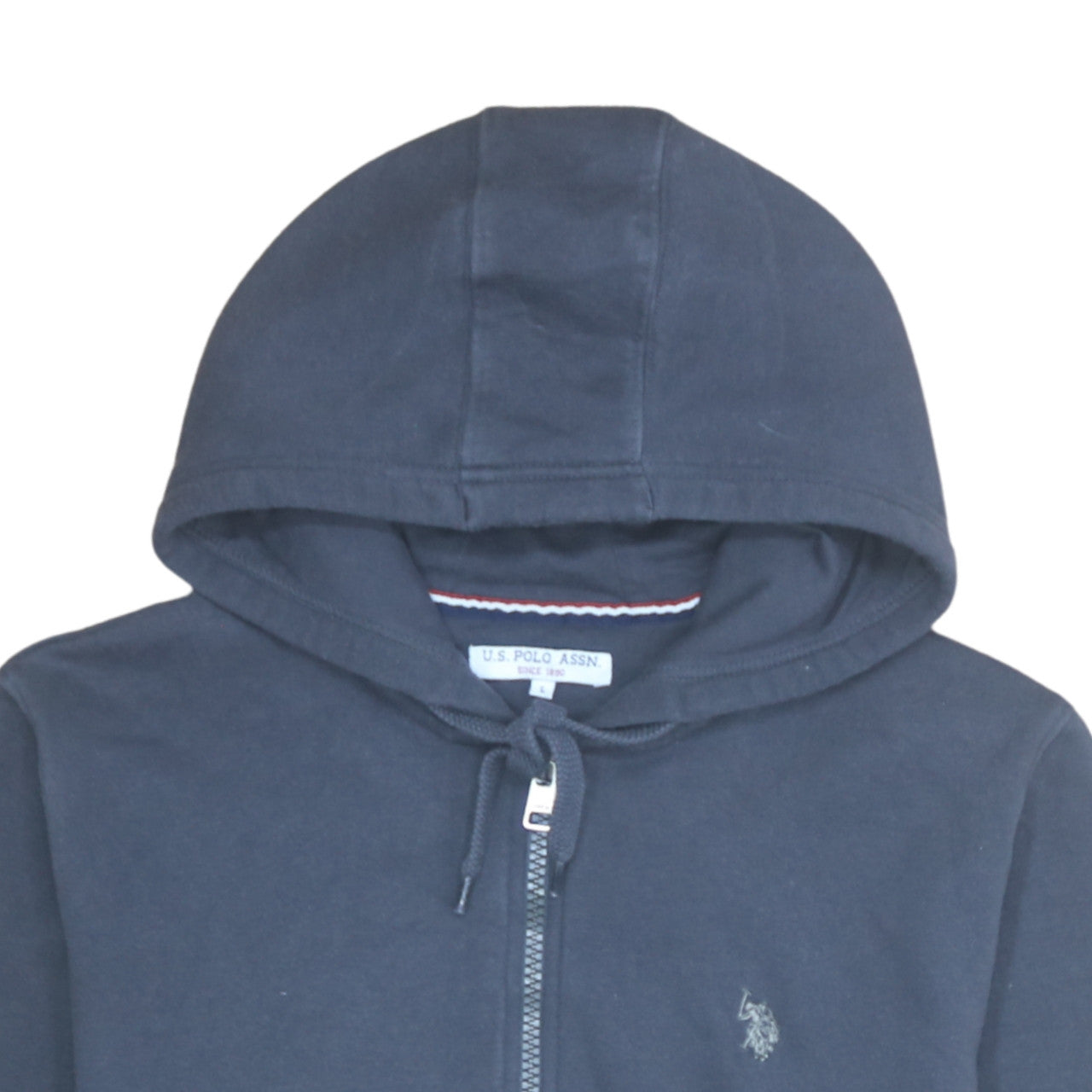 U.S. Polo Assn. Men's Blue 1/2 Zip Hoodie L Classic Cotton Blend