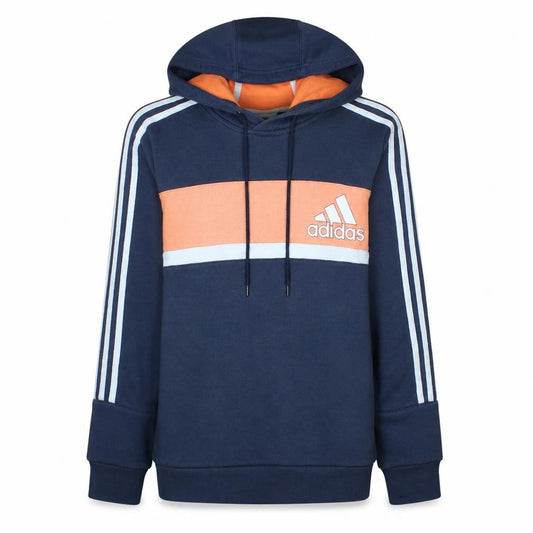 Adidas Womens Navy Orange Hoodie Small Pullover Hooded Sweatshirt