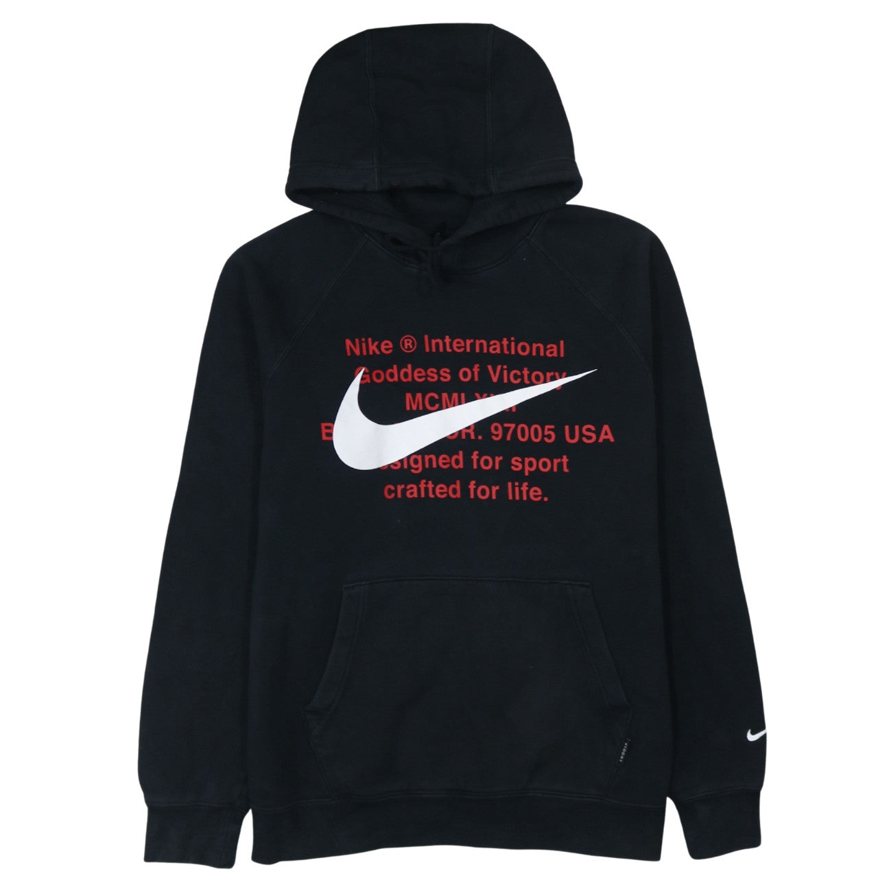 Nike Men's Black Pullover Hoodie M Graphic Logo Sports Fleece