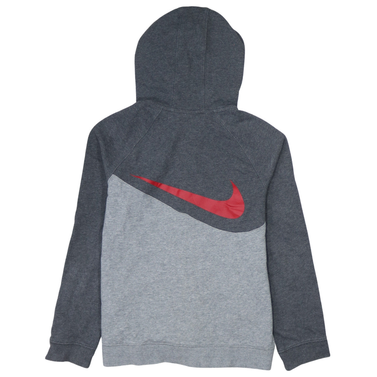 Nike Boys Grey Full Zip Hoodie Sweatshirt L 147-158cm Colourblock Hooded
