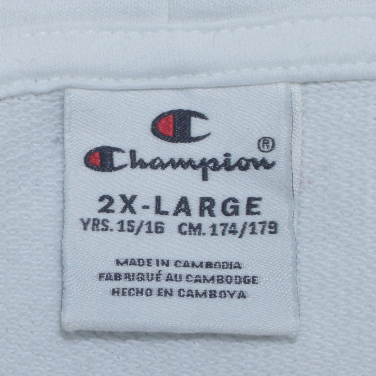 Champion Girls White Pullover Hoodie 15-16 Years Logo Graphic Hooded Sweatshirt