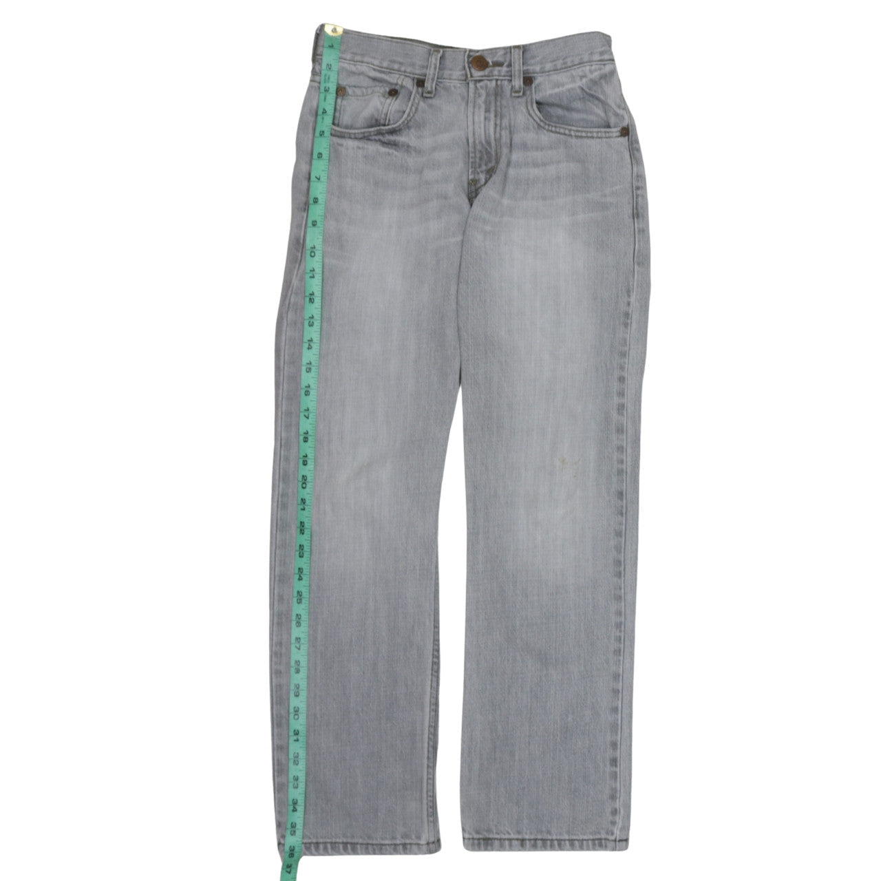 Levi's Girls Grey 514 Slim Straight Jeans 14 Years Cotton Denim