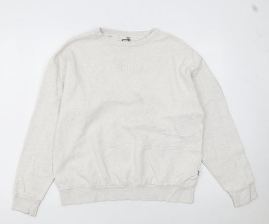 Puma Women's Beige Cotton Blend Pullover Sweatshirt Size L