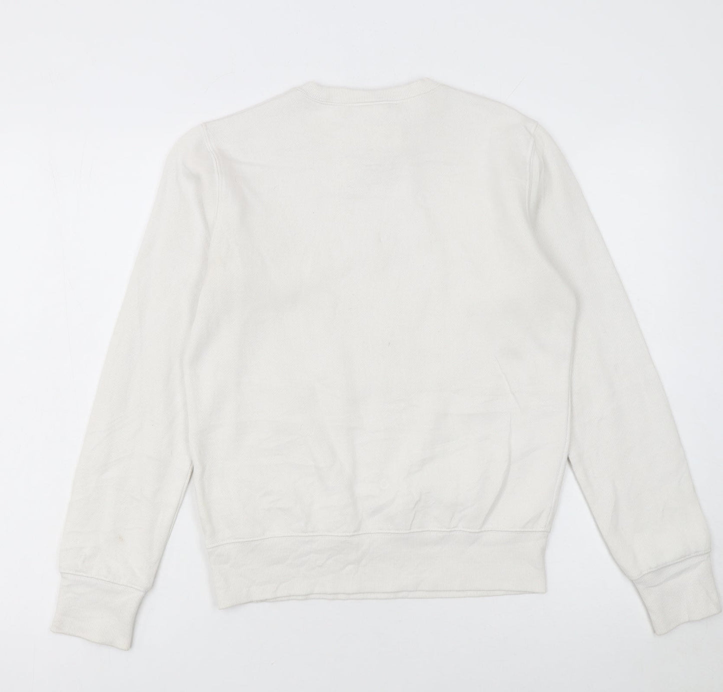New Balance Womens White XS Pullover Sweatshirt Cotton Blend