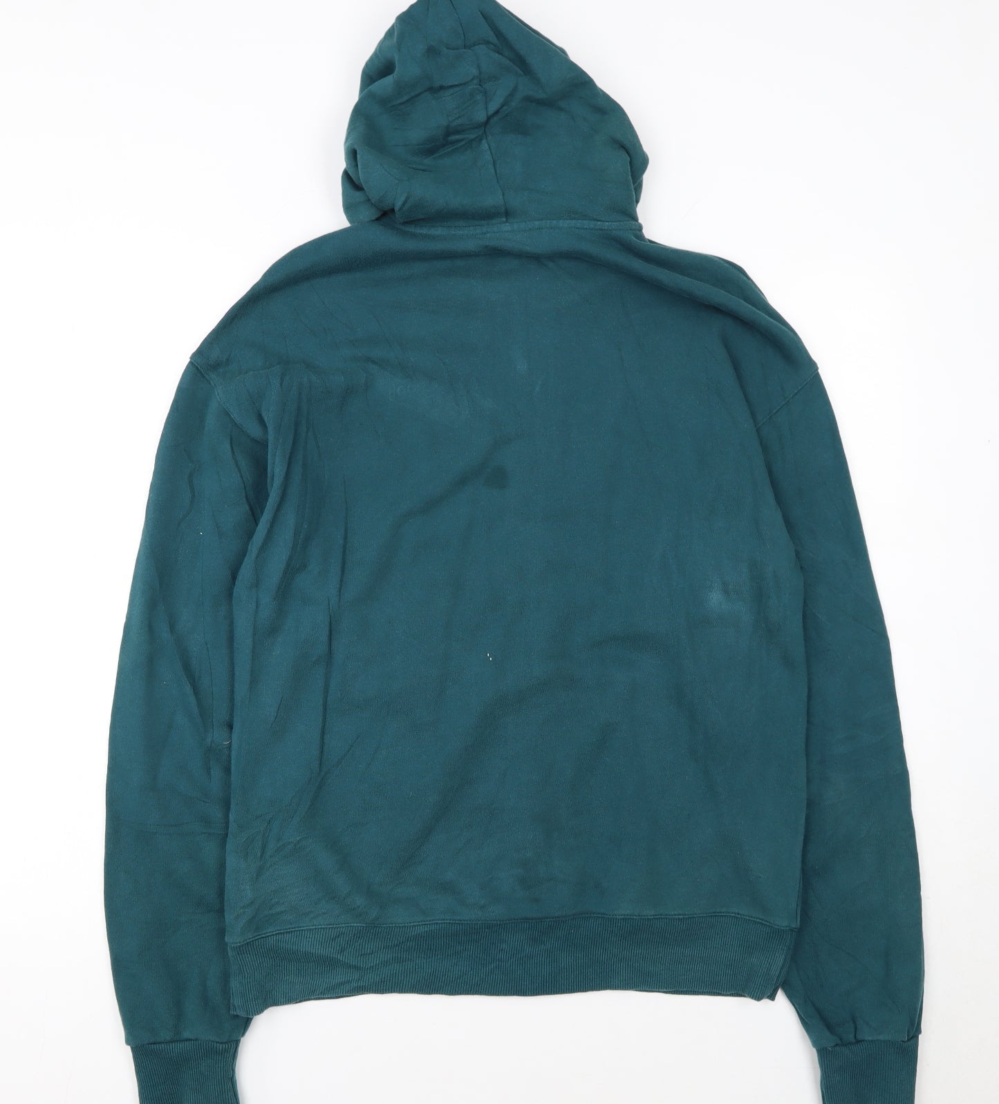 Reebok Classic Women's Teal Full Zip Hoodie M Cotton