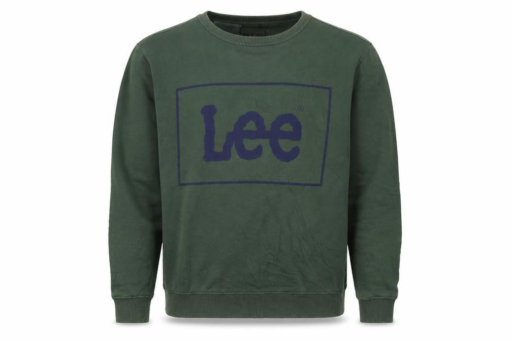 Lee Men’s Green Logo Pullover Sweatshirt Size M