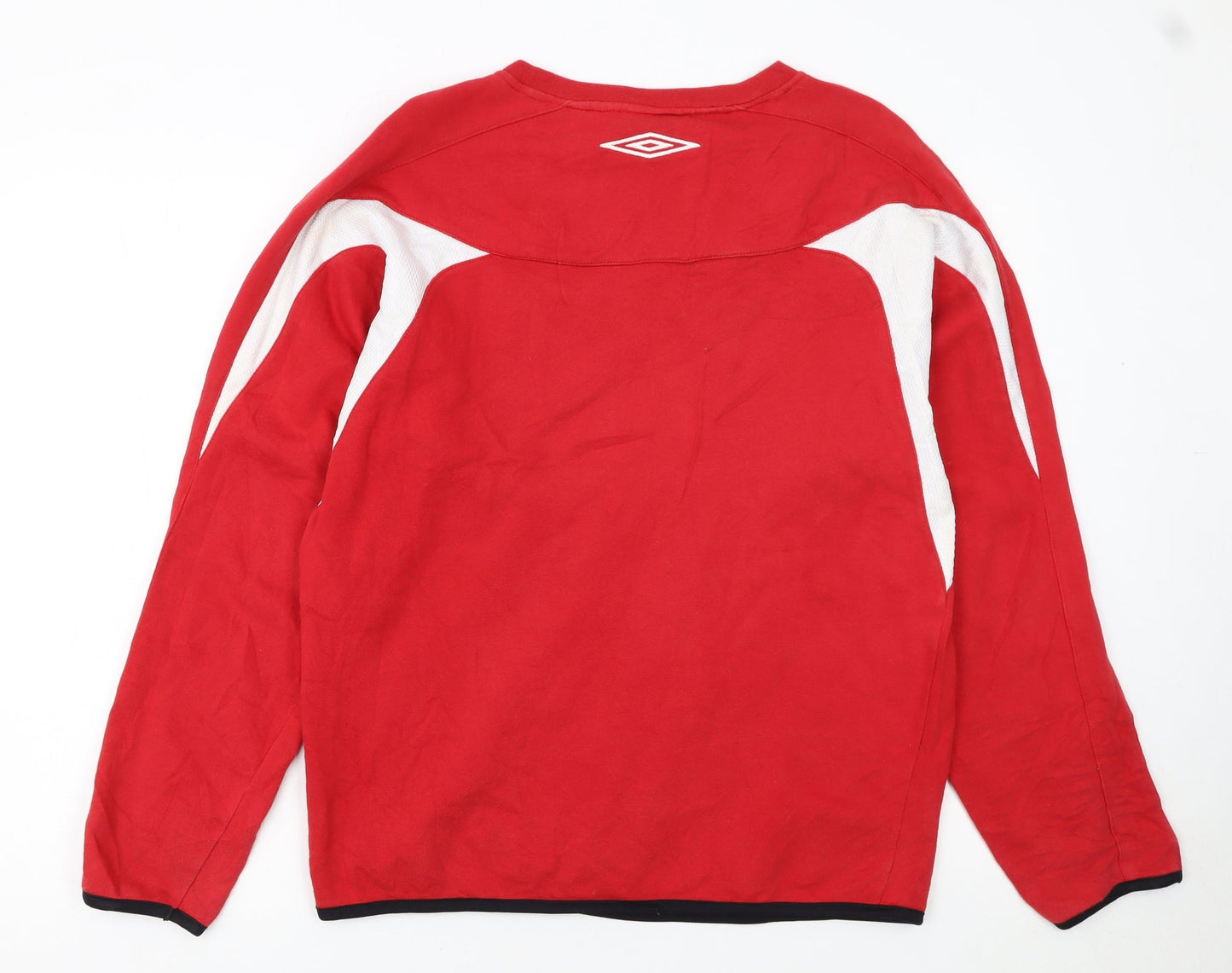 Umbro Men's Red Crew Neck Pullover Football Sweatshirt M