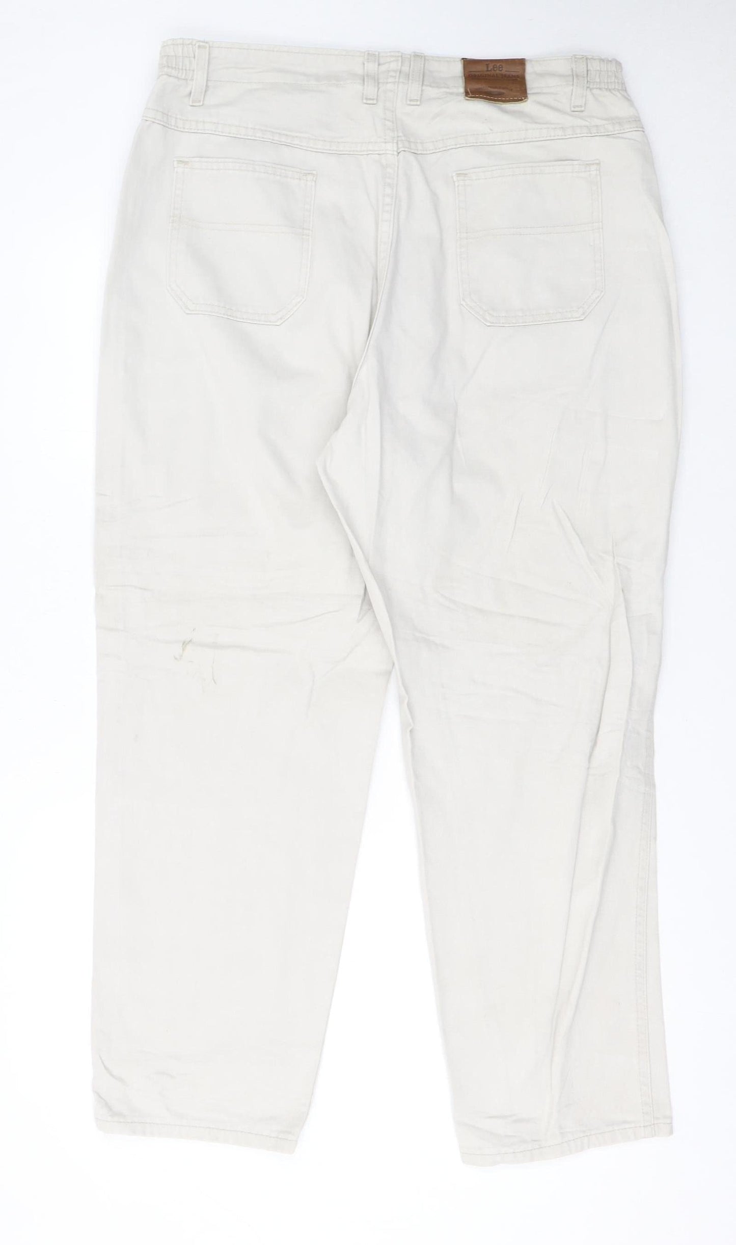 Lee Women's Beige Petite Size 16 Straight Cotton Jeans