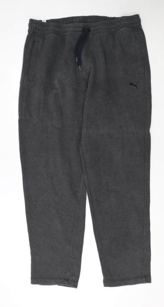 Puma Men's Black XL Fleece Lined Sweatpants Joggers