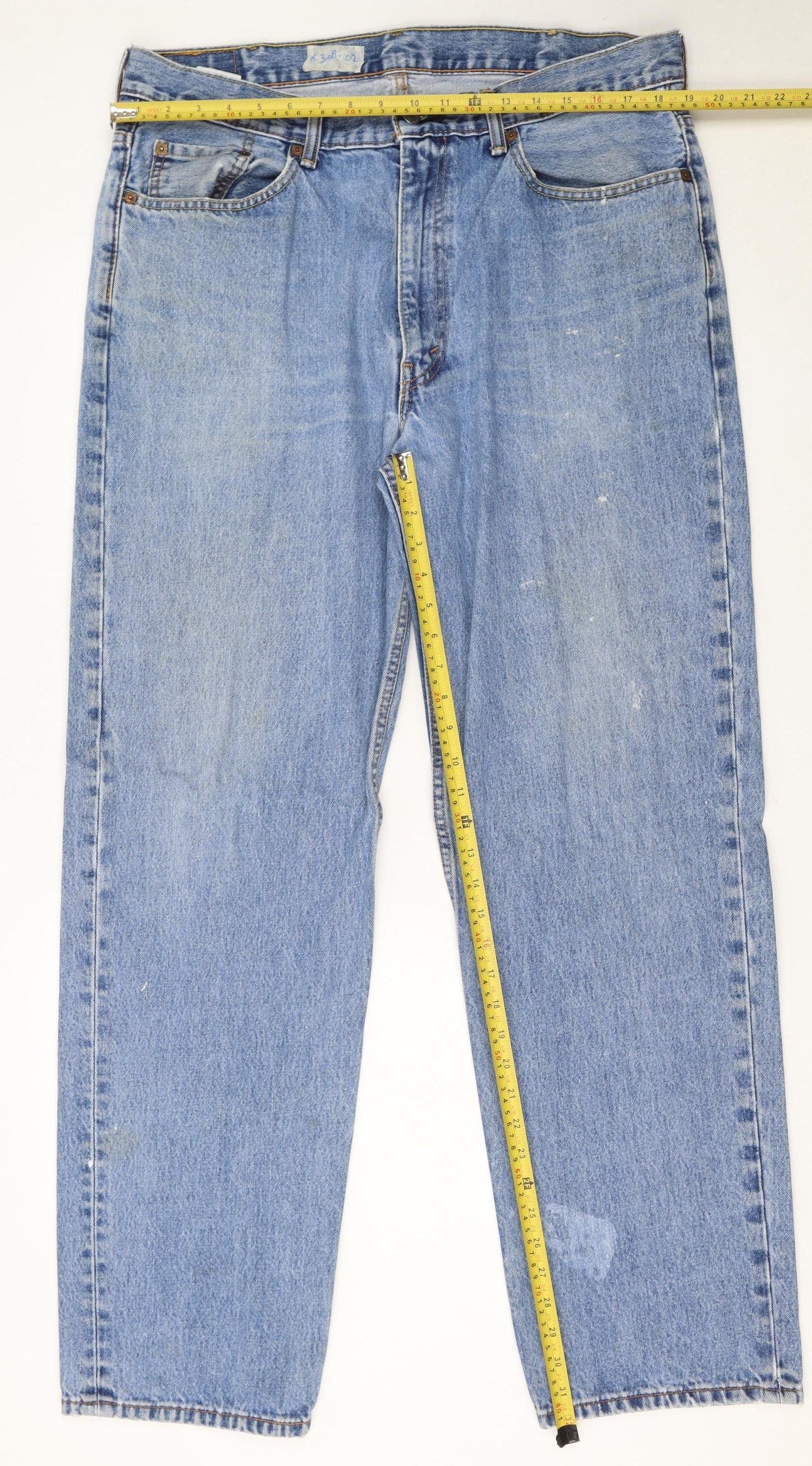Levi Strauss & Co. Mens Blue 550 Relaxed Fit Straight Jeans W38 L34