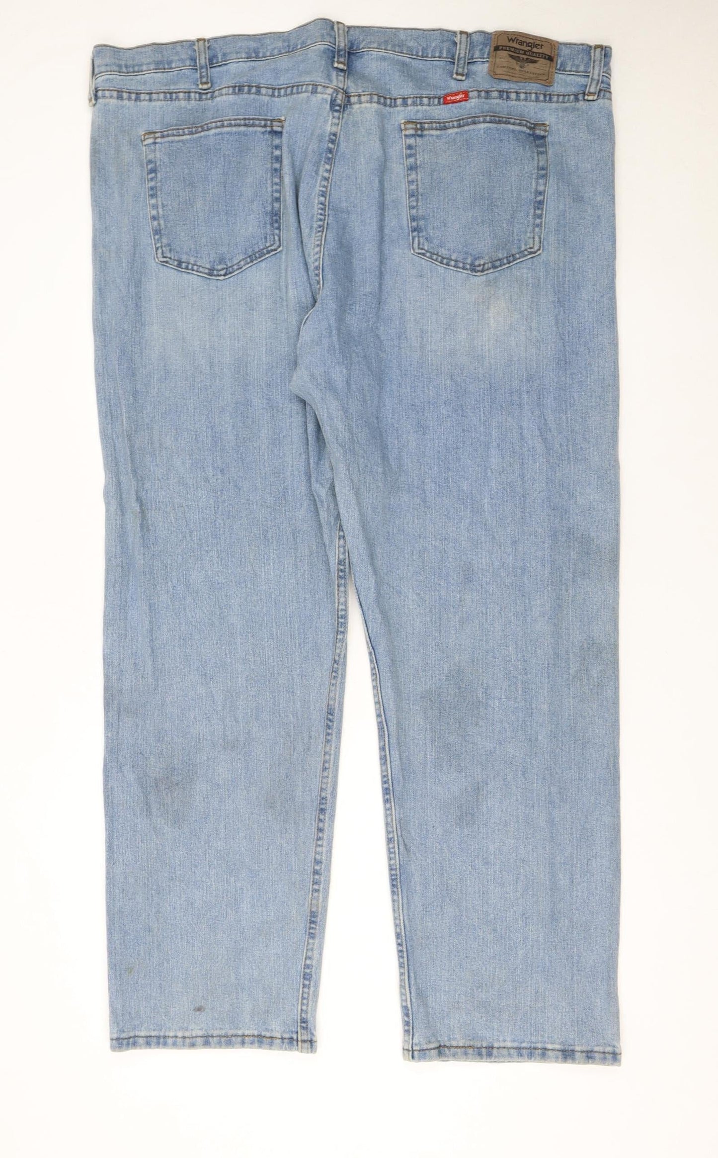 Wrangler Men's Blue Light Wash Straight Denim Jeans 44x30