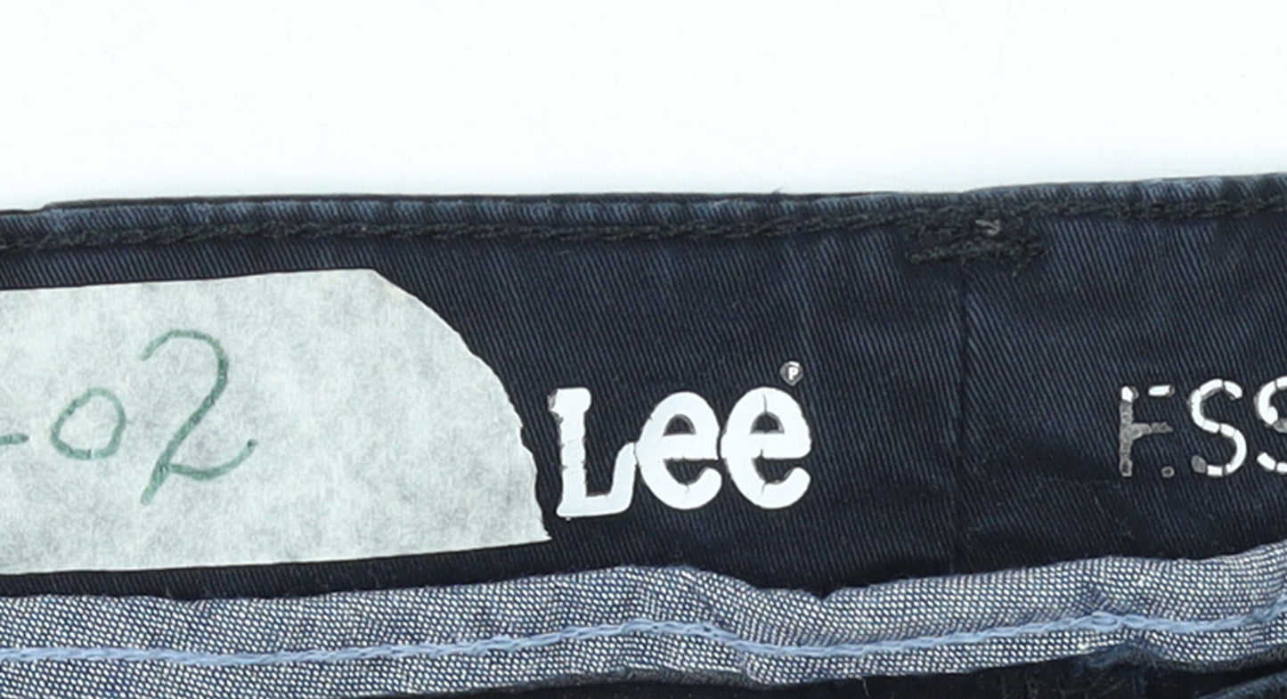 Lee Women's Blue Petite Chino Trousers Size 6 Regular Fit