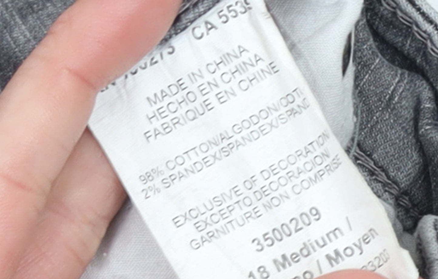 Lee Women’s Grey Slender Secret Straight Jeans Size 18 Low Rise