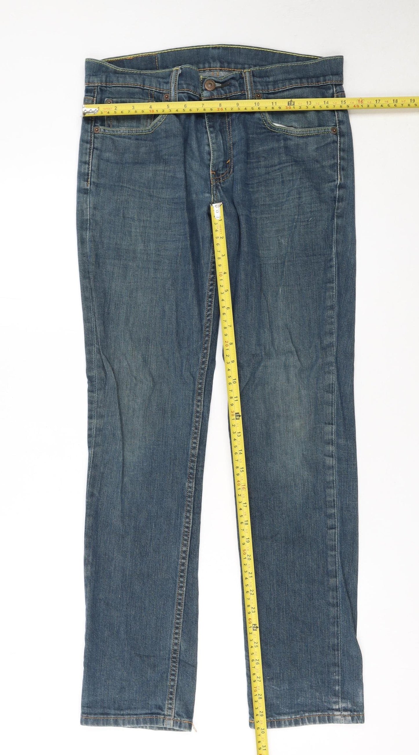 Levi's Women's Blue Straight Leg Denim Jeans Size 12 Regular