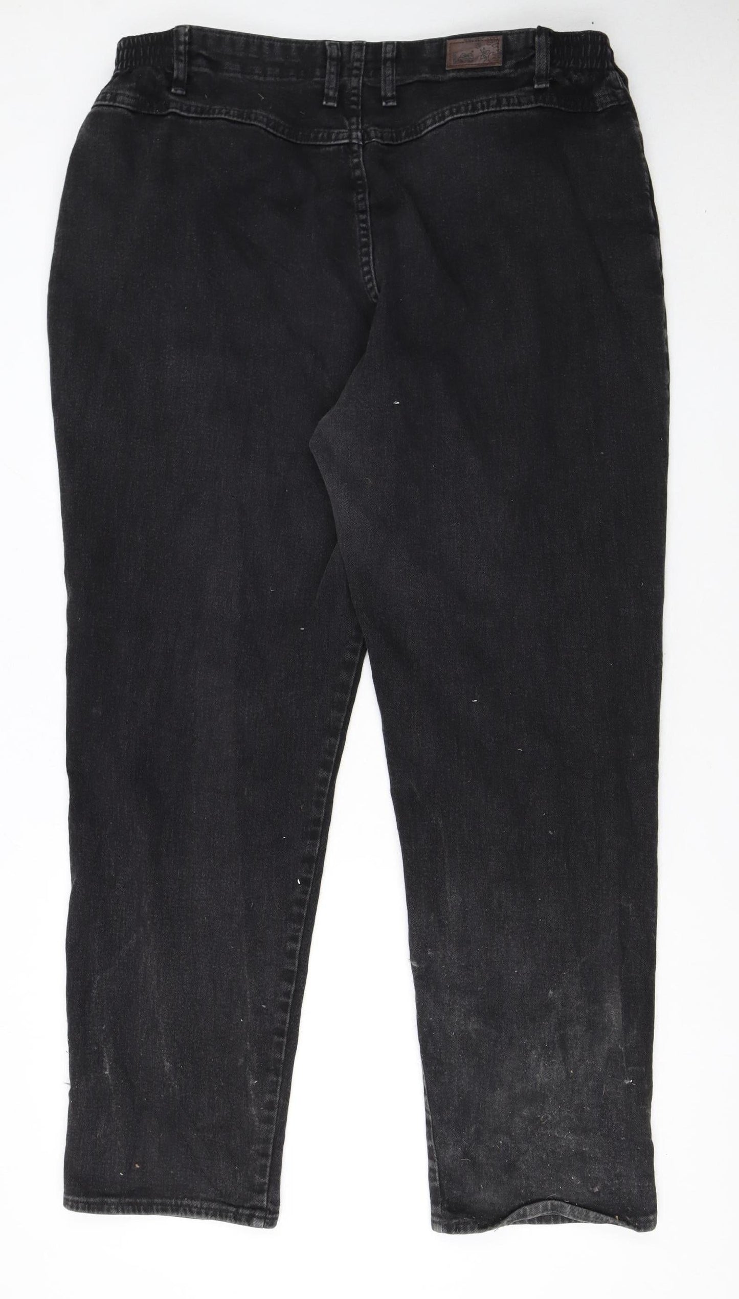 Lee Women's Black Plus Size 22 High Rise Straight Denim Jeans